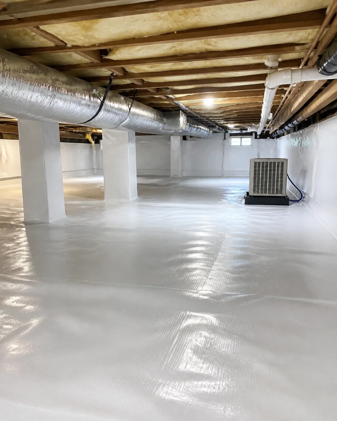 Home foundation and lower-level inspection area